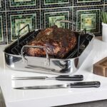 3-Ply Clad Stainless Steel Roaster with Rack and