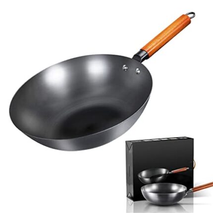 QWZYP Non-coating Iron Wok Chinese Traditional