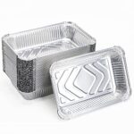 2 LB Disposable Aluminum Foil Pans with Lids (50