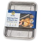 Oven-Safe Baking Pan with Cooling Rack Set -
