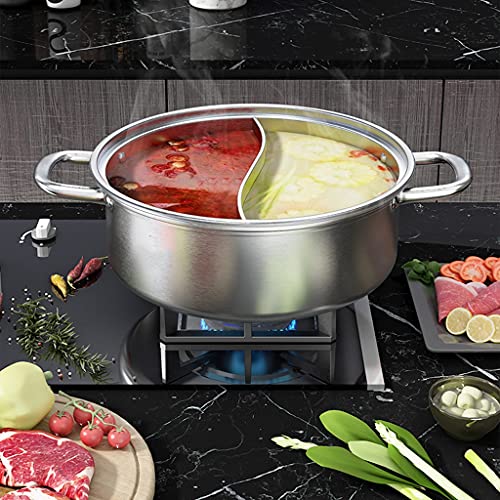 DSFEOIGY Hot Pot Twin Divided Stainless Steel