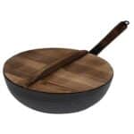 ZLDGYG Wok - Cast Iron Wok, Pre-Seasoned with