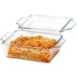NUTRIUPS Rectangular Glass Casserole Dish With