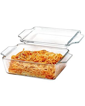 NUTRIUPS Rectangular Glass Casserole Dish With