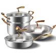 GRETD Cookware Set Soup Pot Milk Pot Frying Pan