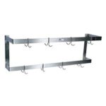 Wall Mount Double Bar Pot Rack (60 W x 3.19 D x 2