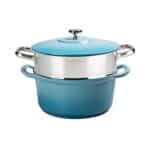 Braiser Pan with Lid Steamer Lodge Dutch Oven Cast