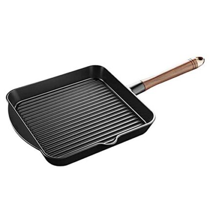 SBSNH Cast Iron Grill Pan, Nonstick Fry Pan with