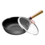 GPPZM Household Wooden Handle Pan Kitchen Cooking