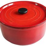 YOYOSHU Cast Iron Enamel Pot Stock Pot with Lid,