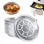 Round Tin Foil Pans for Air Fryer, Disposable