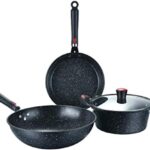 YYDSM 3 Piece Stone-Derived Cooking Pots, Home