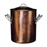 Sertodo Copper Big Beautiful Stock Pot with Lid,