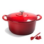 YLWX Dutch Oven Cast Iron Induction Enameled