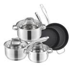 LIUZH Stainless Steel Cookware Set 8 Piece Safety