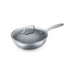PDGJG Classic Stainless Stir-Fry Pan with Helper