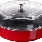 Staub Cast Iron Sauté Pan, Cast Iron, cherry red,