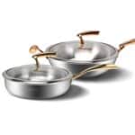 WWFS Cookware Set Wok Frying Pan Frying Pan Double