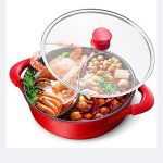 DSFEOIGY 30cm Sauce Pot Chinese Fondue Chinoise 6L