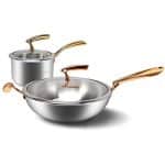 n/a Cookware Set Milk Pot Frying Pan Wok Double