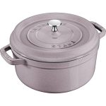 STAUB Cast Iron 7-qt Round Cocotte - Lilac