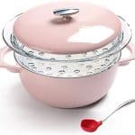 casserole Enamel Coated Cast Iron Cookware Pot,