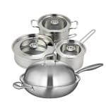 ZSEDP Cookware Set Combination Stainless Steel Wok