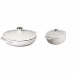 Lodge Enameled Cast Iron Casserole With Steel Knob