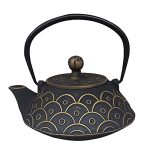 Teapot Black Cast Iron Tea Kettle Retro and
