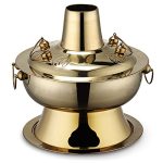 YNIYUJK Chinese Copper hot Pot, Shabu Pot Cooker